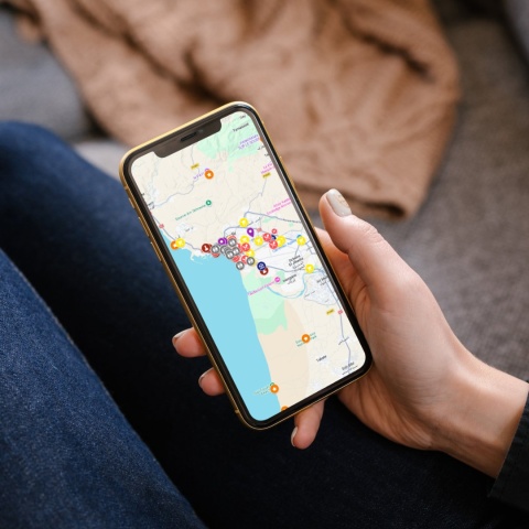 mapa atrakcji Agadiru na telefonie