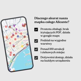 Alicante - mega mapa 114 atrakcji turystycznych
