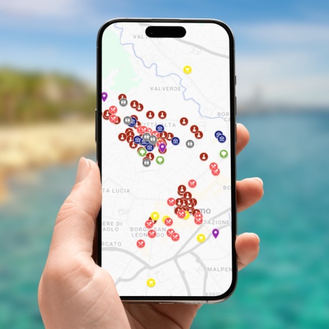 mapa atrakcji Bergamo na telefonie