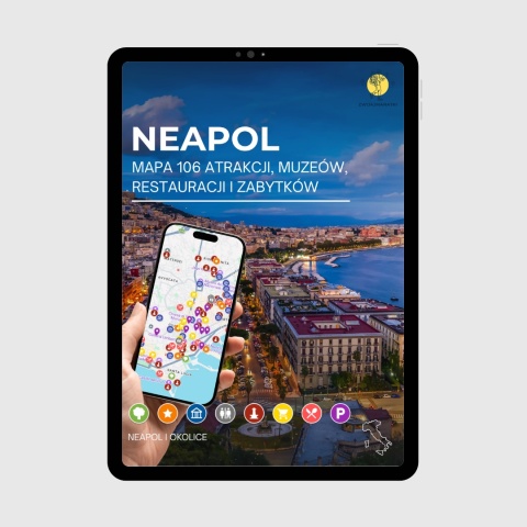 okładka e-booka dotyczącego mapy atrakcji turystycznych w Neapolu