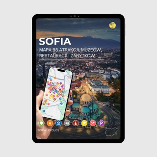 Sofia - mega mapa 98 atrakcji turystycznych