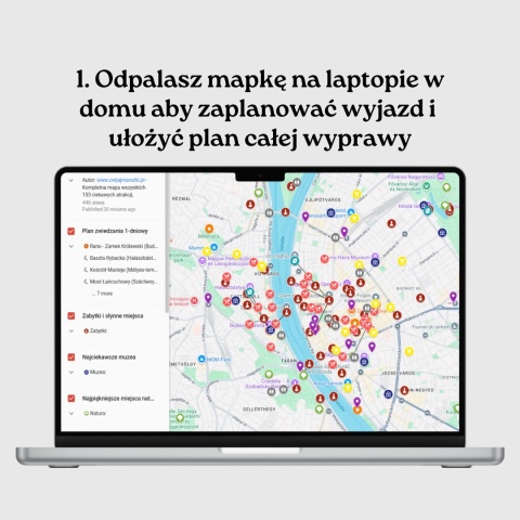 Budapeszt - mega mapa 145 atrakcji turystycznych