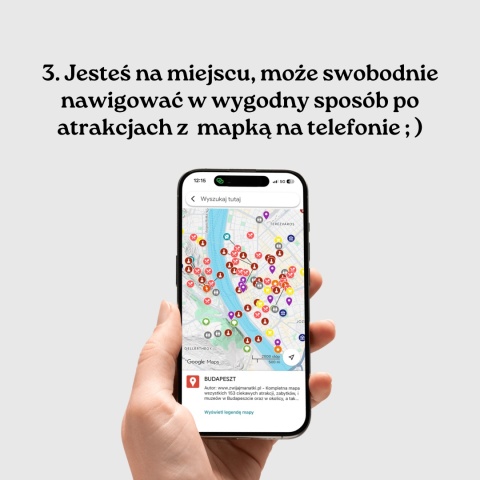 Budapeszt - mega mapa 145 atrakcji turystycznych
