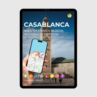 Casablanca - mega mapa 104 atrakcji turystycznych