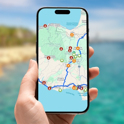 plan zwiedzania Cypru w 7 dni otwarty na telefonie