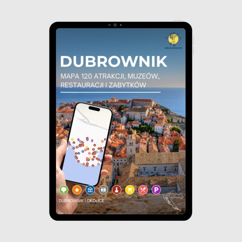 okładka e-booka dotyczącego mapy atrakcji turystycznych w Dubrowniku