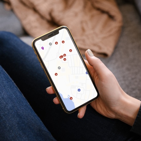 mapa atrakcji turystycznych w Dubrowniku w google maps na telefonie