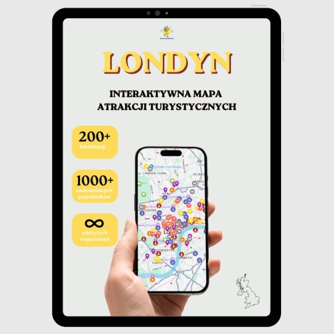 okładka e-booka dotyczącego mapy atrakcji turystycznych w Londynie