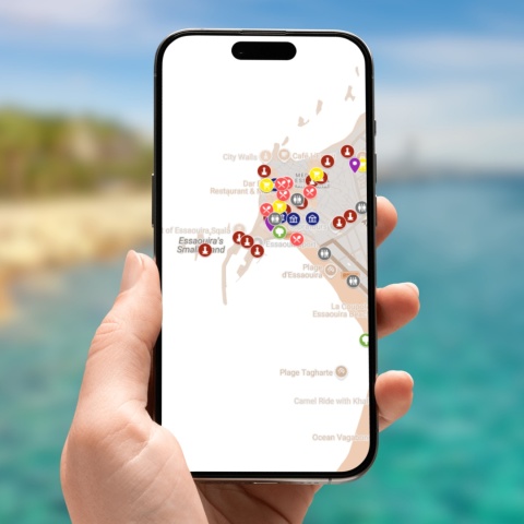 mapa atrakcji Essaouiry na telefonie