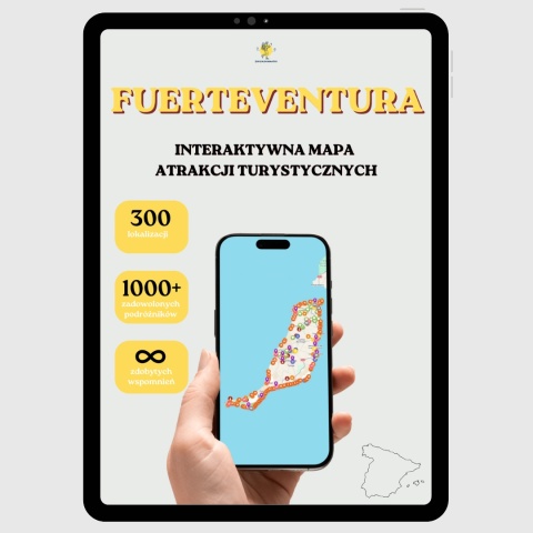Fuerteventura - mega mapa 123 atrakcji turystycznych