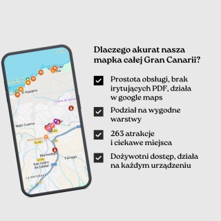 Gran Canaria - mega mapa 126 atrakcji turystycznych