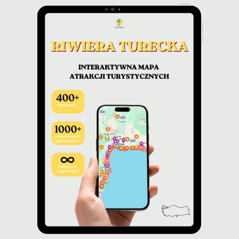 okładka e-booka dotyczącego mapy atrakcji turystycznych Riwiery Tureckiej