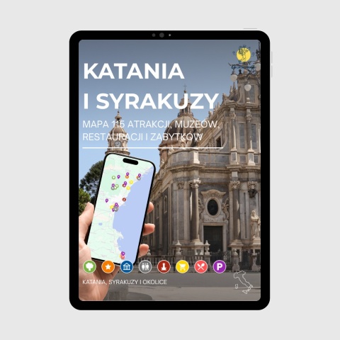 okładka e-booka dotyczącego mapy atrakcji turystycznych Katanii i Syrakuz