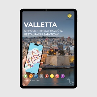 Valletta - mega mapa 95 atrakcji turystycznych