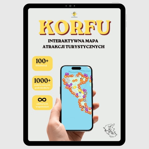 okładka e-booka dotyczącego mapy atrakcji turystycznych na Korfu