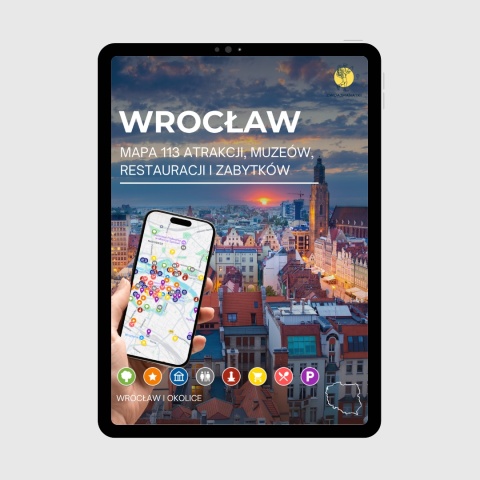 okładka e-booka dotyczącego mapy atrakcji turystycznych we Wrocławiu