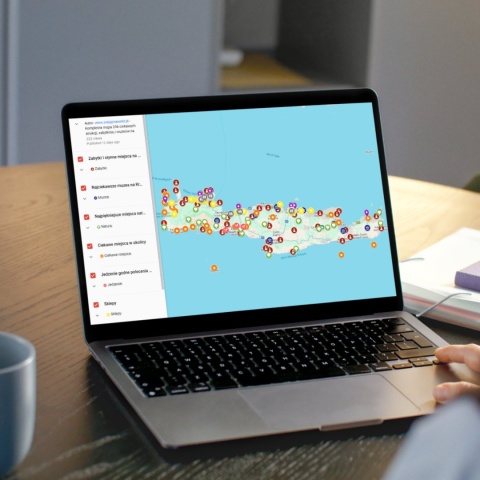 mapa atrakcji na Krecie na komputerze