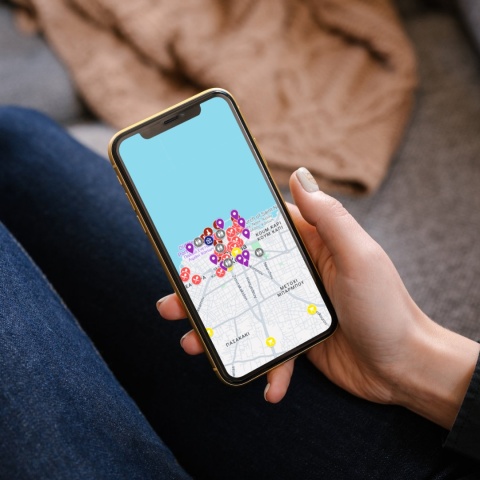 mapa atrakcji turystycznych na Krecie w google maps na telefonie