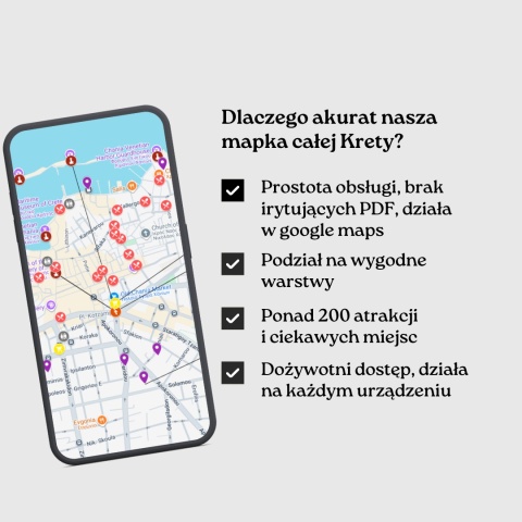 zalety mapy atrakcji Krety od zwijajmanatki.pl