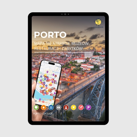 okładka e-booka dotyczącego mapy atrakcji turystycznych w Porto