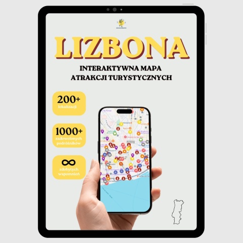 okładka e-booka dotyczącego mapy atrakcji turystycznych w Lizbonie