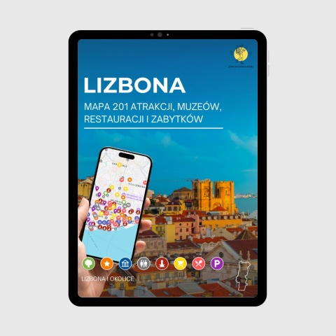 okładka e-booka dotyczącego mapy atrakcji turystycznych w Lizbonie