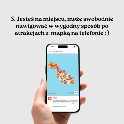 mapa atrakcji Malty na telefonie