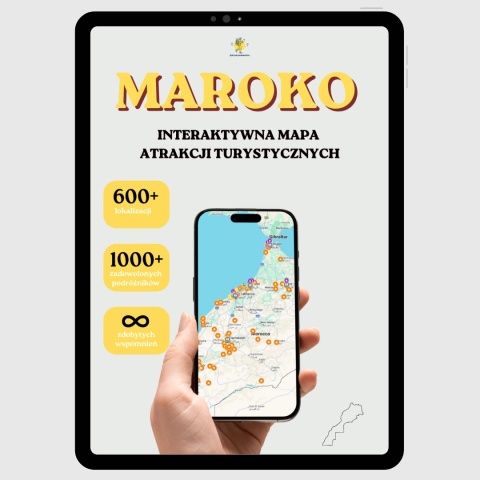 okładka e-booka dotyczącego mapy atrakcji turystycznych w Maroku