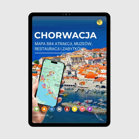 okładka e-booka dotyczącego mapy atrakcji turystycznych w Chorwacji