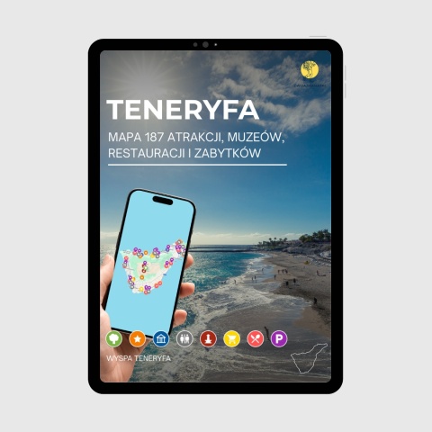 okładka e-booka dotyczącego mapy atrakcji turystycznych Teneryfy
