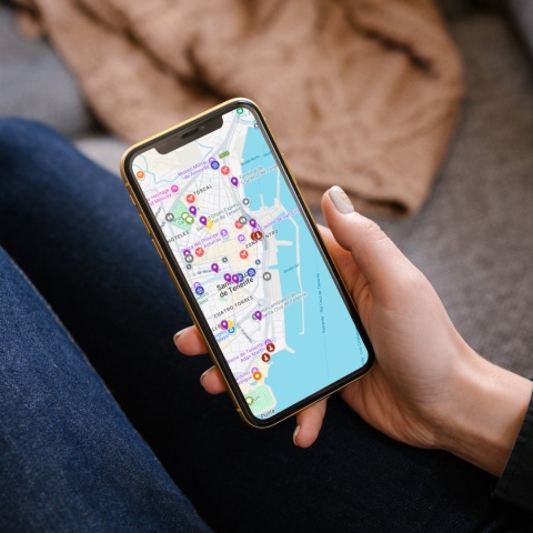mapa atrakcji turystycznych na Teneryfie w google maps na telefonie