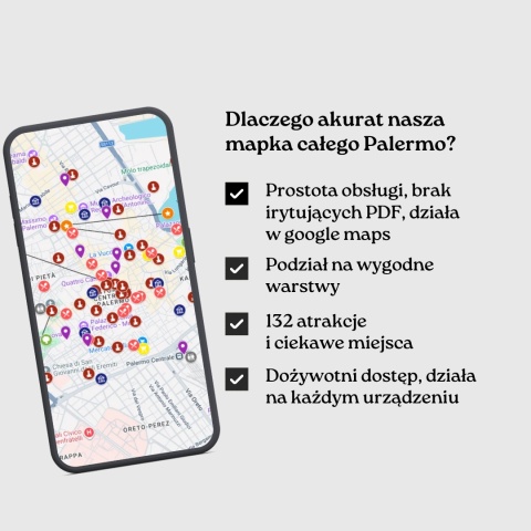 Palermo - mega mapa 102 atrakcji turystycznych