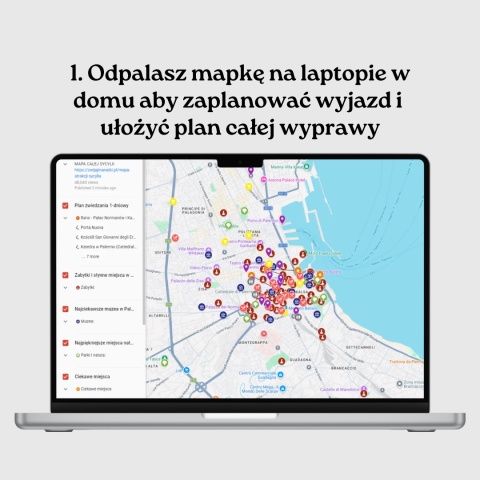 Palermo - mega mapa 102 atrakcji turystycznych