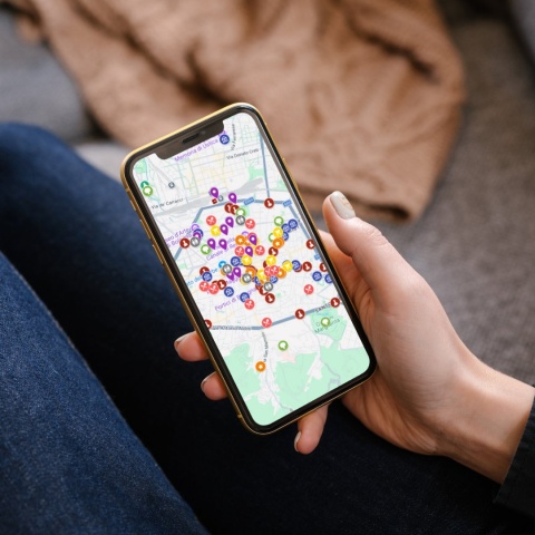 mapa atrakcji Bolonii na telefonie