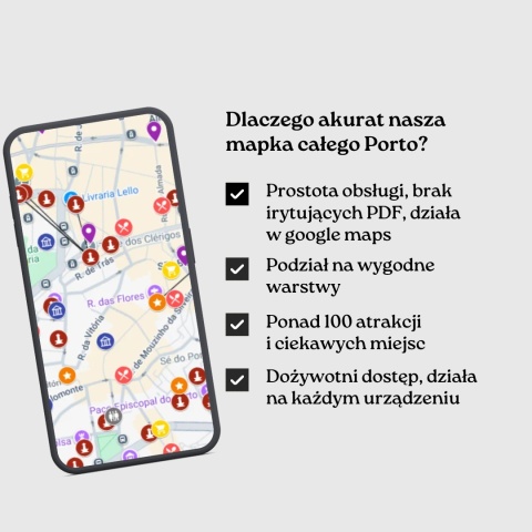 zalety mapy atrakcji Porto od zwijajmanatki.pl