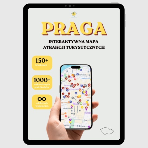 okładka e-booka dotyczącego mapy atrakcji turystycznych w Pradze