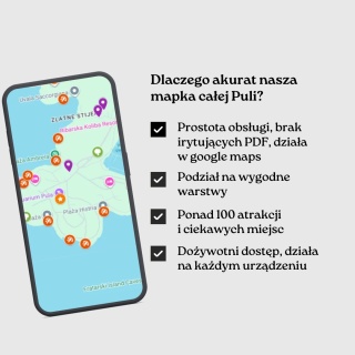 Pula - mega mapa 112 atrakcji turystycznych