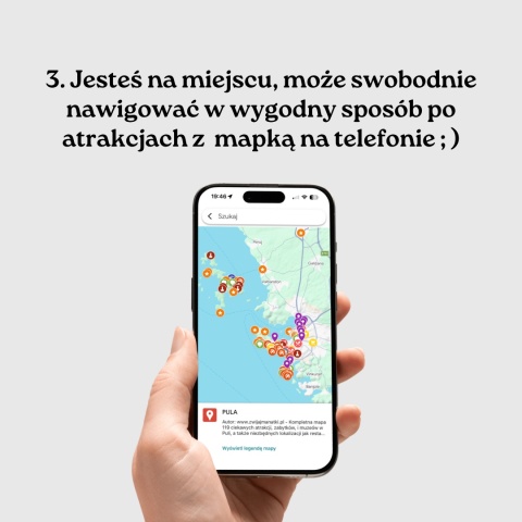 Pula - mega mapa 112 atrakcji turystycznych