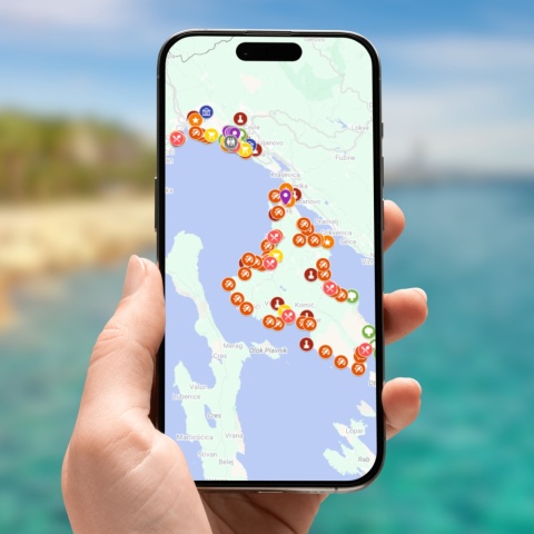 mapa atrakcji Rijeki na telefonie