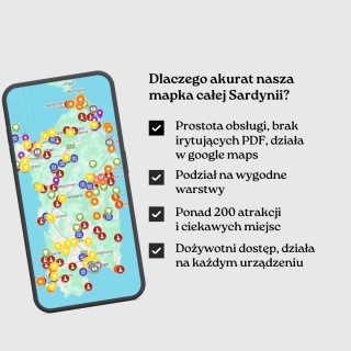 Sardynia - mega mapa 233 atrakcji turystycznych