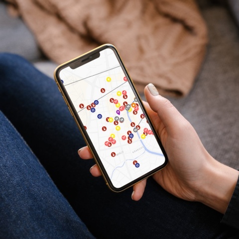 mapa atrakcji turystycznych na Słowenii w google maps na telefonie