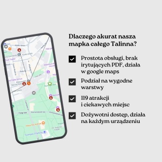 Tallinn - mega mapa 109 atrakcji turystycznych