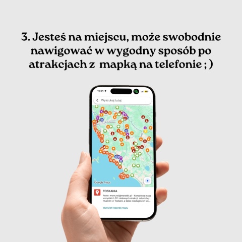 Toskania - mega mapa 465 atrakcji turystycznych