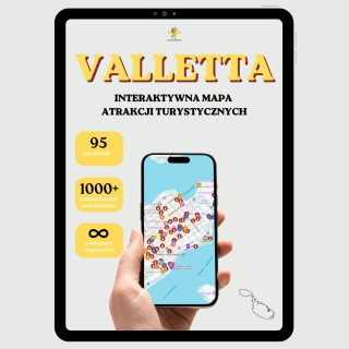 Valletta - mega mapa 95 atrakcji turystycznych