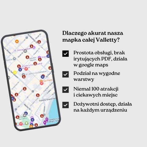 zalety mapy atrakcji Valletty od zwijajmanatki.pl