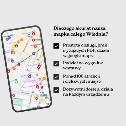 Wiedeń - mega mapa 142 atrakcji turystycznych