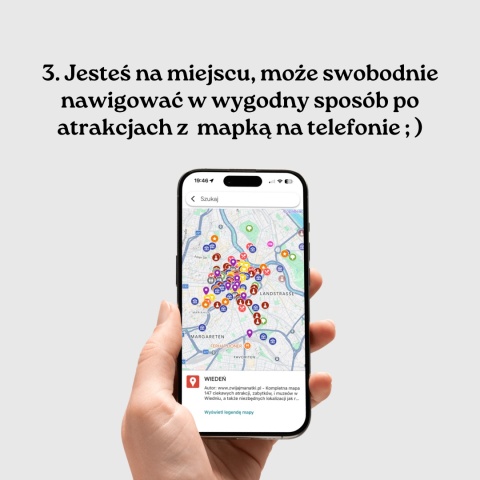 Wiedeń - mega mapa 142 atrakcji turystycznych