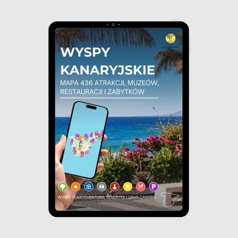 okładka e-booka dotyczącego mapy atrakcji turystycznych na Wyspach Kanaryjskich