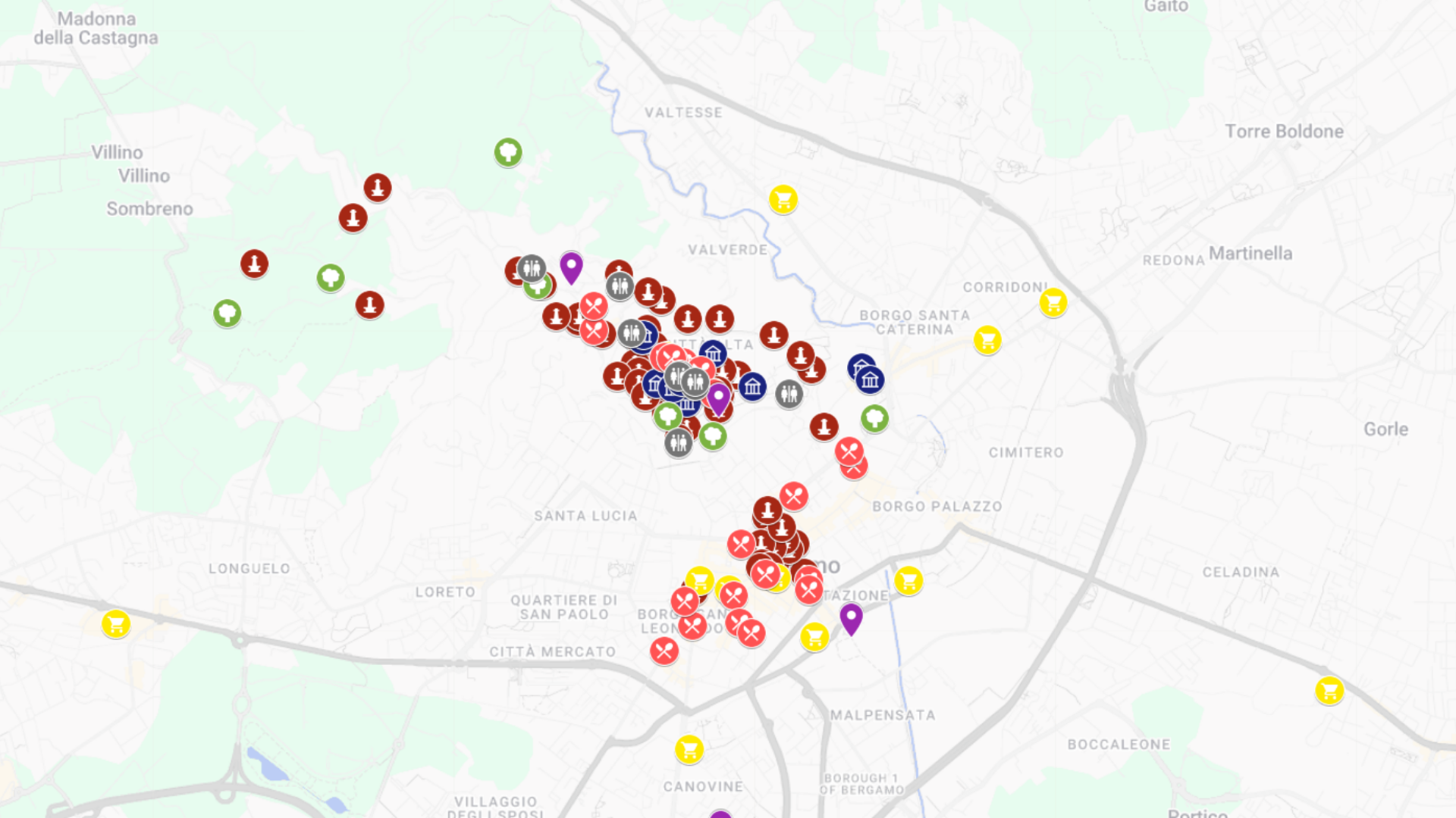 Bergamo - kompletna mapa turystyczna