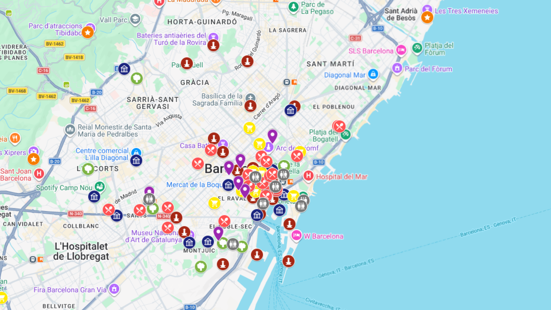 Barcelona - kompletna mapa turystyczna